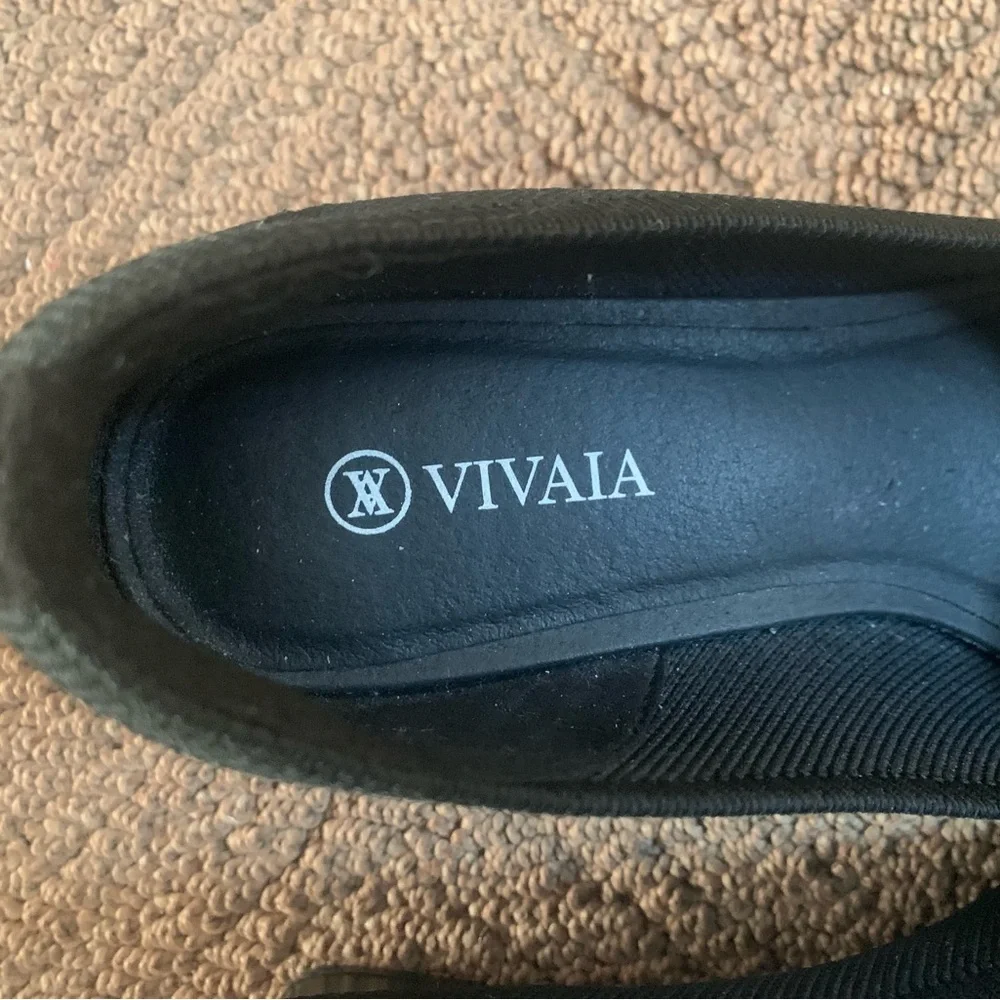 VIVAIA SHOES WEDGE OPEN TOE SIZE 7 1/2 BLACK